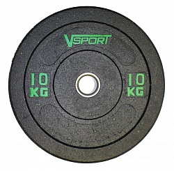 картинка FTX-1037-10 Диск бамперный черный 10 кг 